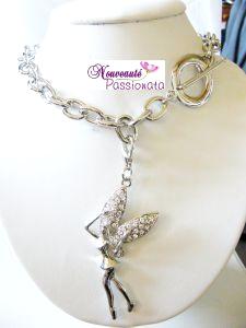 COLLIER FEE METAL STRASS